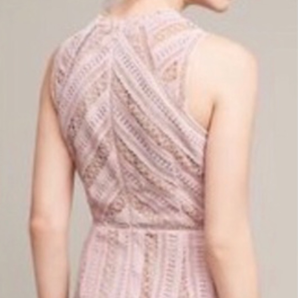 Anthro HD in Paris Emilia Laser Cut Lace Overlay Dress S - Picture 4 of 5